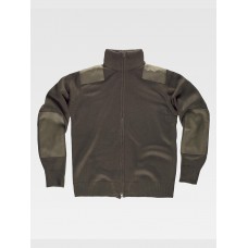 PULLOVER UNISEX ZIP INTERA RINFORZI IN TWILL S4500
