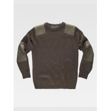 PULLOVER UNISEX GIROCOLLO RINFORZI IN TWIL S5500