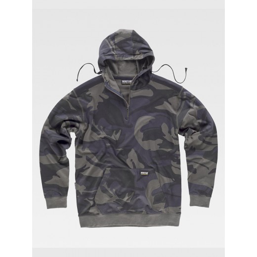 FELPA UNISEX CAPPUCCIO LEGGERA CAMOUFLAGE S8505