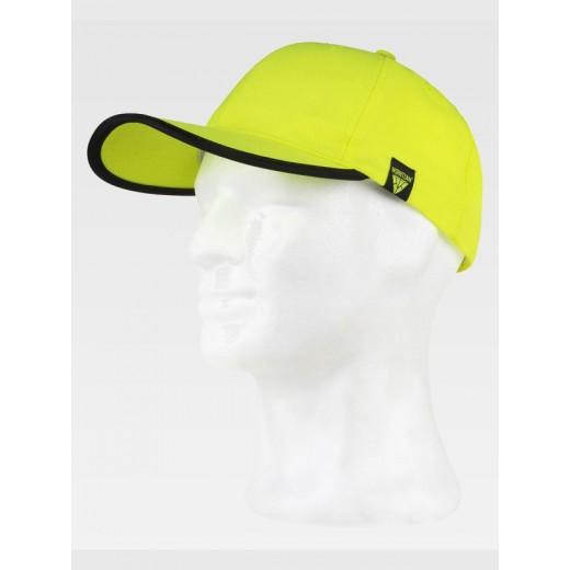 CAPPELLO VISIERA CURVA 6 PANNELLI CON BORDO VISIERA A CONTRASTO WFA907